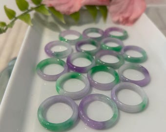 Multi Colored Jade Ring