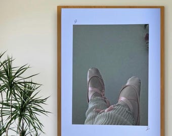Bailarina, zapatillas de ballet, impresión fotográfica