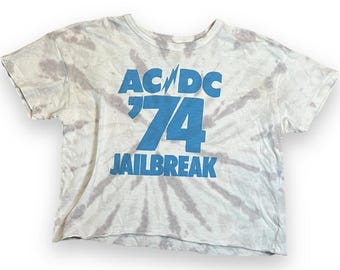 AC/DC crop top T shirt (medium)