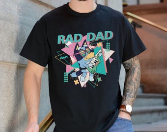 Dad Birthday Gift Bluey Shirt, Bluey Bingo Family TShirt, Bluey Bandit Rad Dad Shirt Bluey Dad Bluey Family Shirt Cool Dad Club Shirt