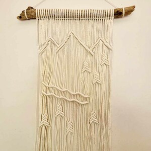 Macrame Mountain Wall Hanging: Woven Landscape Art