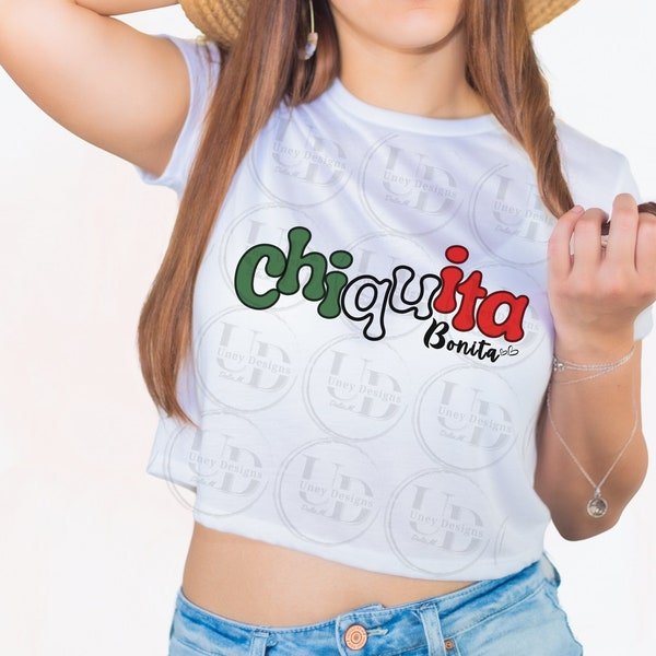 Latina Shirt, Cinco de mayo Shirt, Mother's day gift, Camisa tricolor, Camisa Cinco de Mayo, Chiquita Bonita shirt, Cropped shirt for her