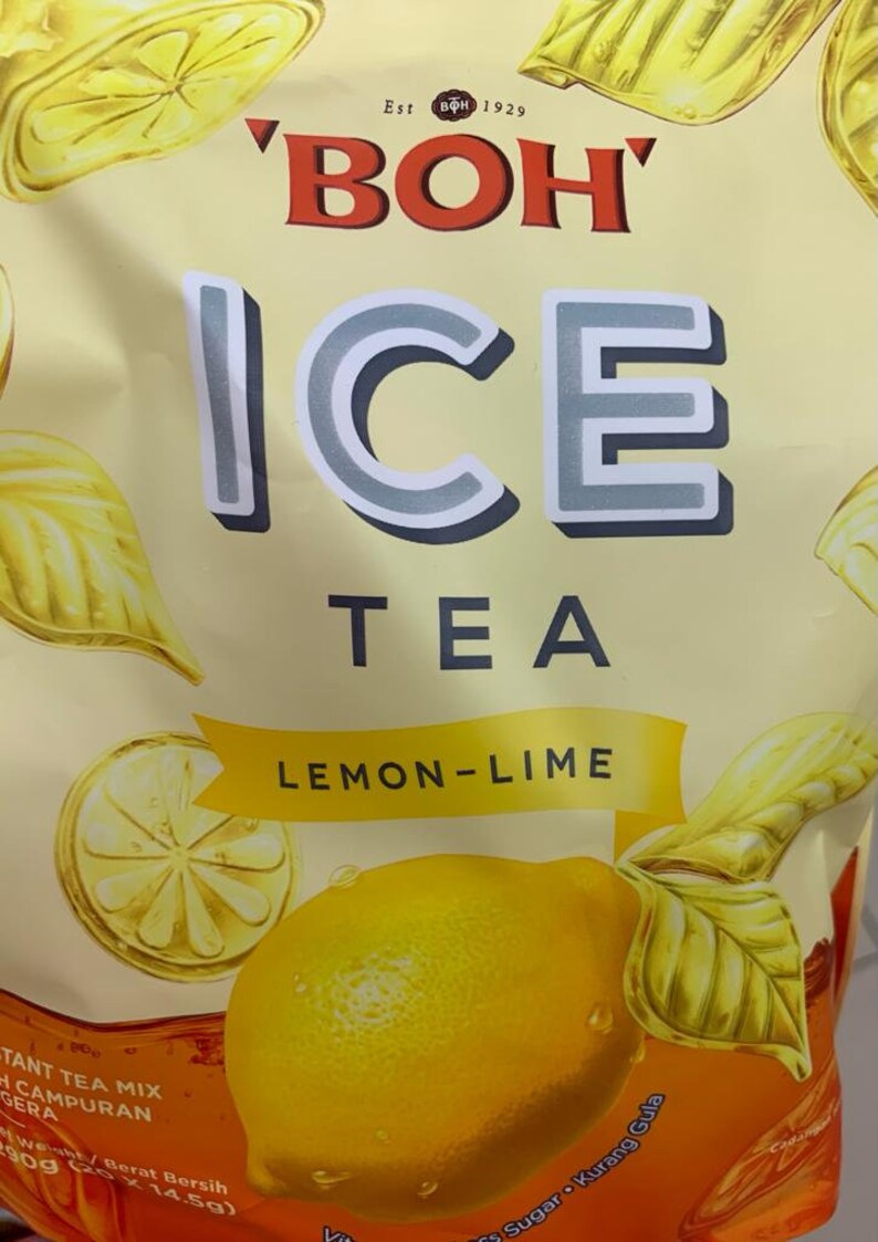 Refreshing BOH ICE TEA Lemonlime 20pcs X 14.5g100 Natural Etsy