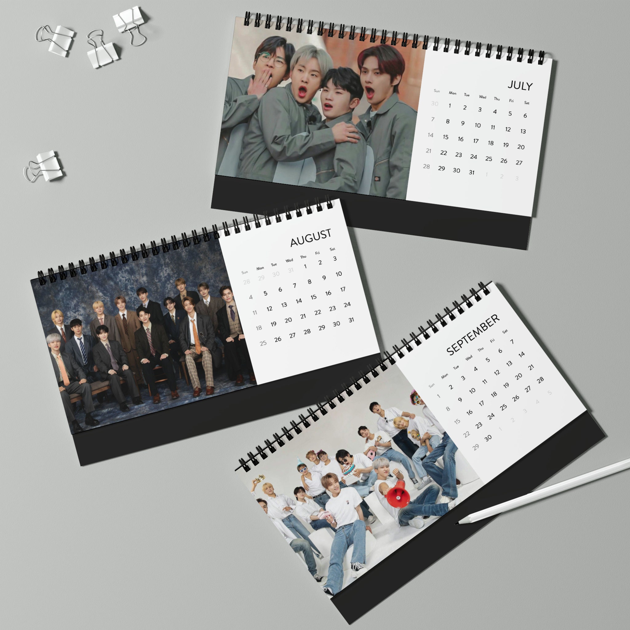 Seventeen Kpop Desktop Calendar 2024 Etsy