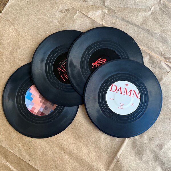 Coasters - Kanye, Kendrick Lamar, The Weeknd, Playboi Carti  - Gift for Music Fans, HipHop Musical Coasters, Gift Under 20, Choose 1 or Set