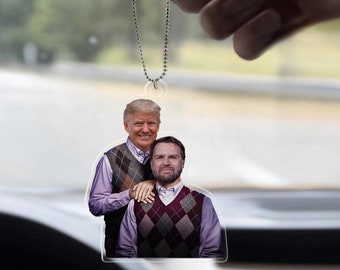 Trump Vance Brothers 2024 Ornament, Republican Ornament, Trump 2024 Car Ornament, JD Vance Ornament, Acrylic Trump President Keychain