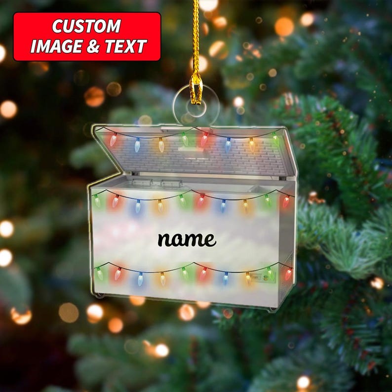 Personalized Name Freezers Frozen Food Christmas Light Ornament