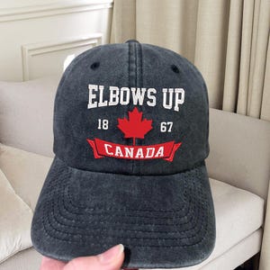 Bonnet brodé Canada coudes en l'air, Bonnet brodé canadien solide et gratuit, Bonnet feuille d'érable Canada, Casquette pour homme canadien fier