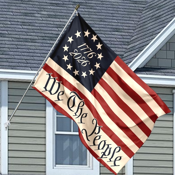 USA 250 Years We The People House Flag, Celebrate 250th Anniversary Usa Flag, 1776-2026 Flag Gift, United States Patriotic Flag