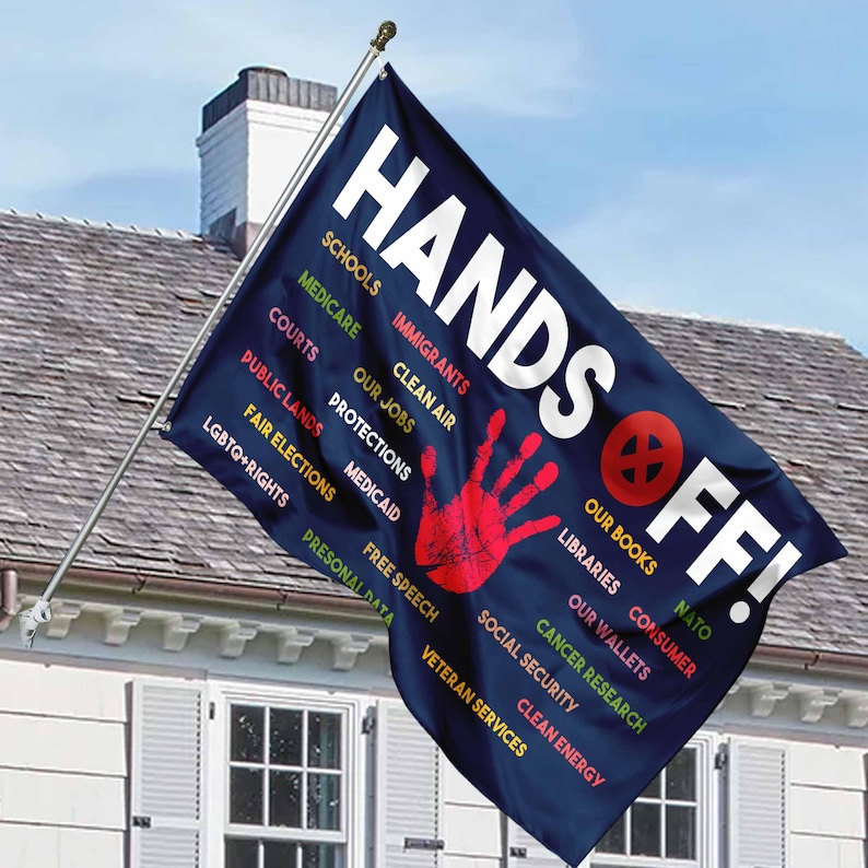Environment Protest Flags Hands off Protest House Flag, Political Activism Flag, Save Public ...