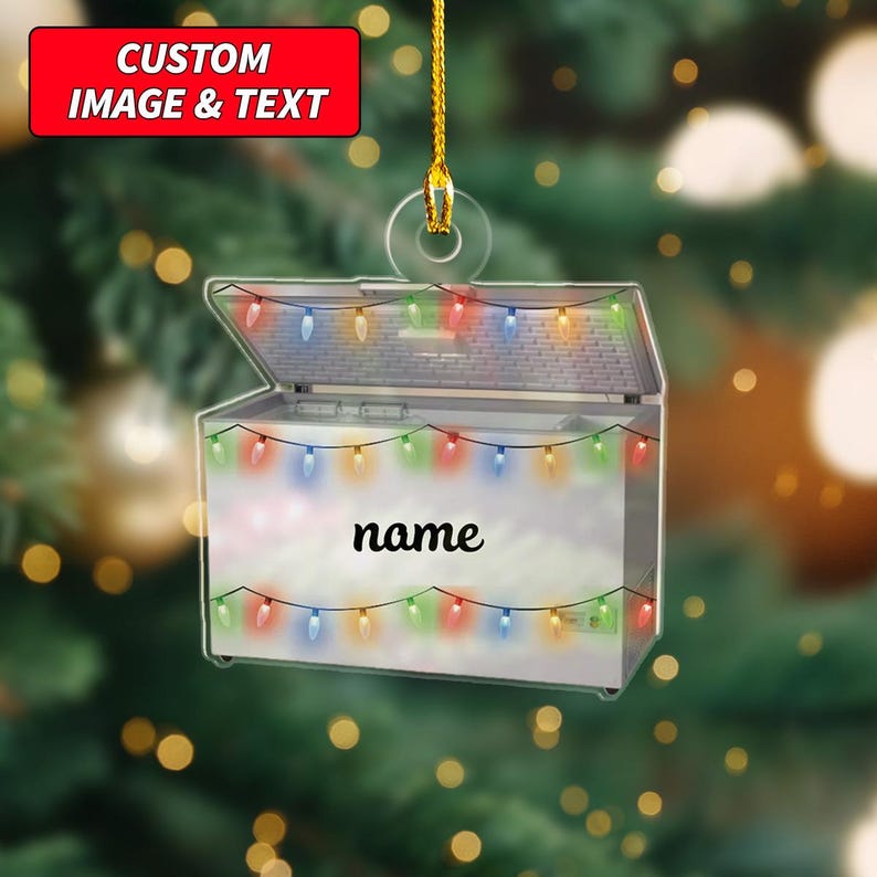 Personalized Name Freezers Frozen Food Christmas Light Ornament