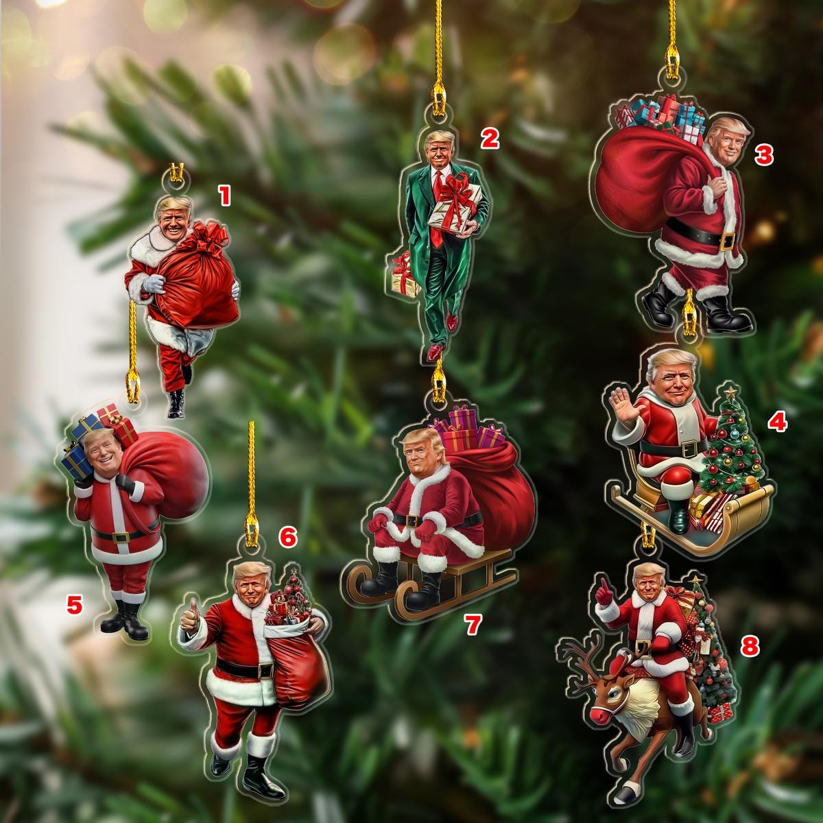 Funny Trump Christmas Ornament - President Trump Keepsake