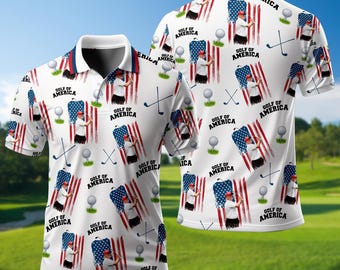 Trump Golf Polo Shirt Gift, Patriotic Golfing Gift, Father's Day Golf Polo Shirt, Republican Golf Gift, Trump Dad Gift, Patriotic Dad Shirt