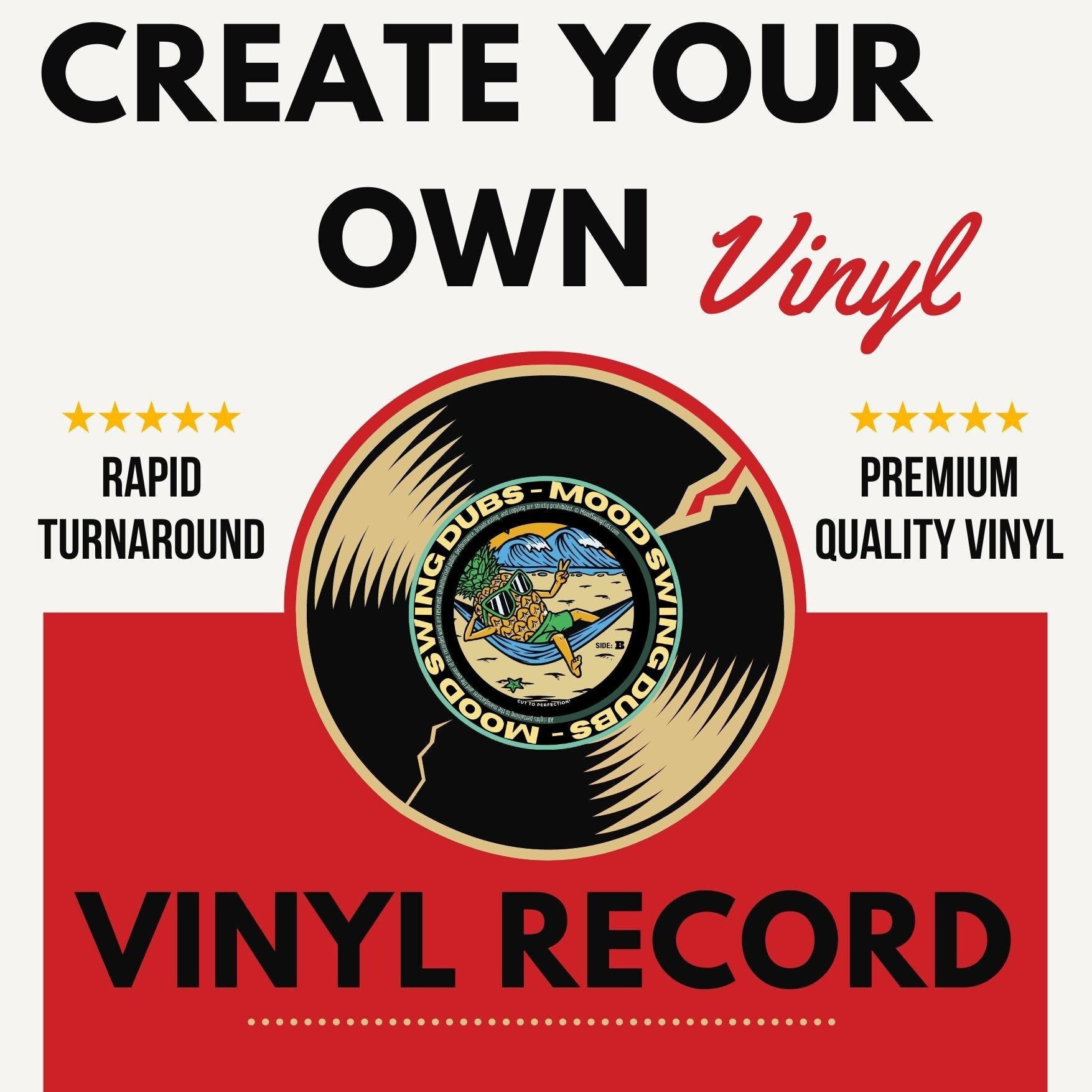 Custom Vinyl Record! - Create Your Own Vinyl Record! - Lathe Cuts - The Perfect Gift!