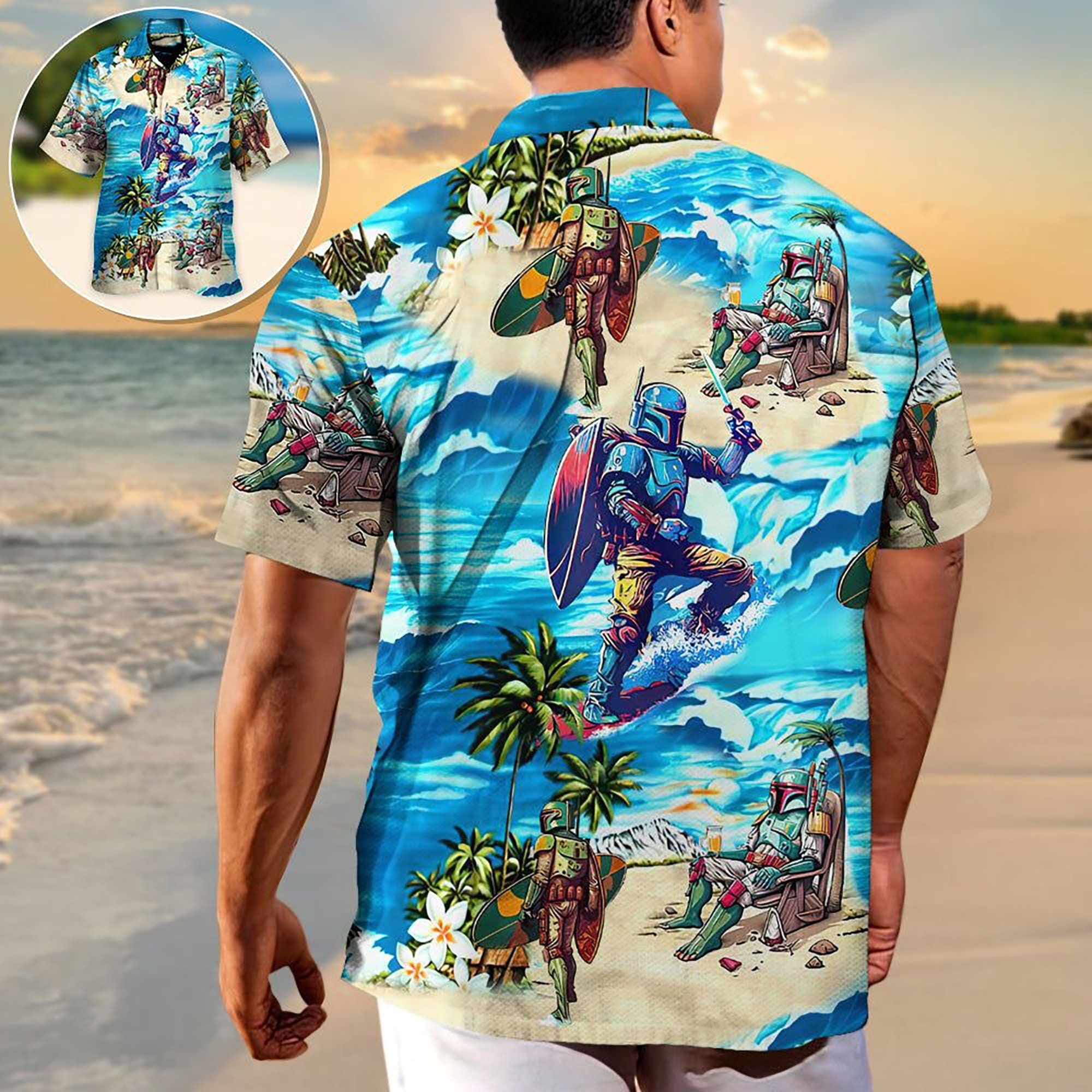 Father Day Special Star Wars Synthwave Hawaiian Shirt