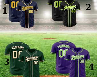 Personalized Team Name Collection Custom Style, Custom Team Name Baseball Jersey Custom Baseball Jersey Uniform Baseball Fans Baseball Lover