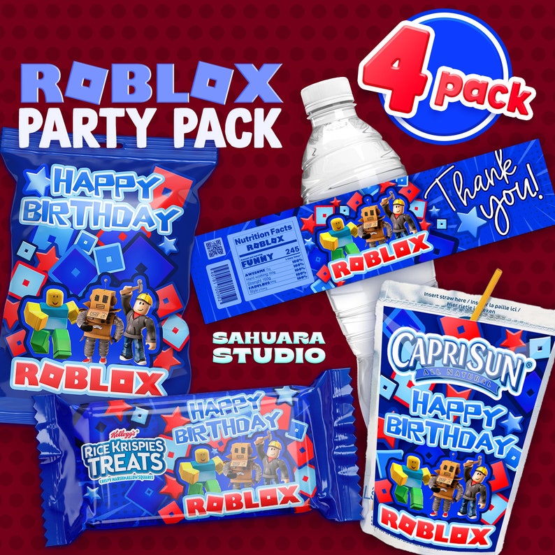 Instant Download • Roblox Party Pack: Chip Bag, Rice Krispies, Caprisun ...