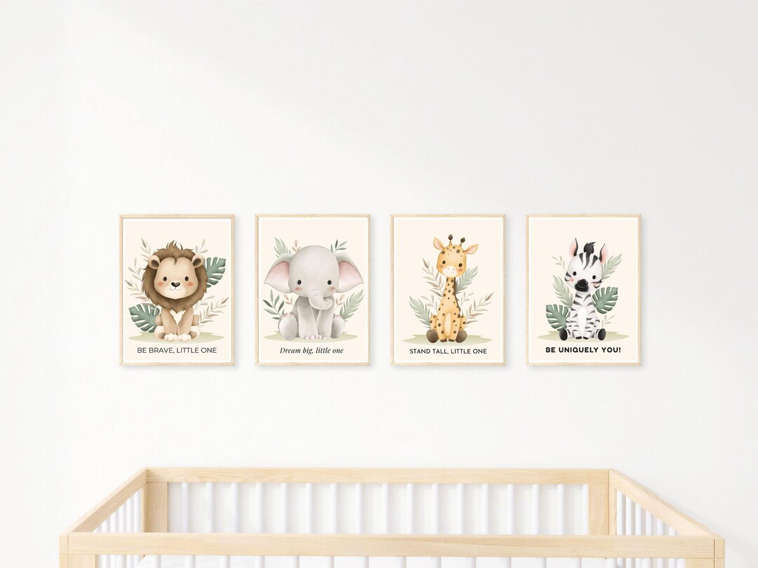 Safari Animal Nursery Prints | Boho Jungle Decor (digital Download) - Etsy