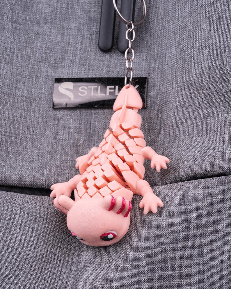 Ashley the Axolotl Articulating Key Chain Fidget Toys - 3D Printed ...