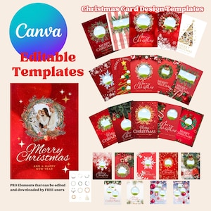CANVA Christmas Card Design Template | CANVA Editable Templates | Christmas Card Design | Templates for Download