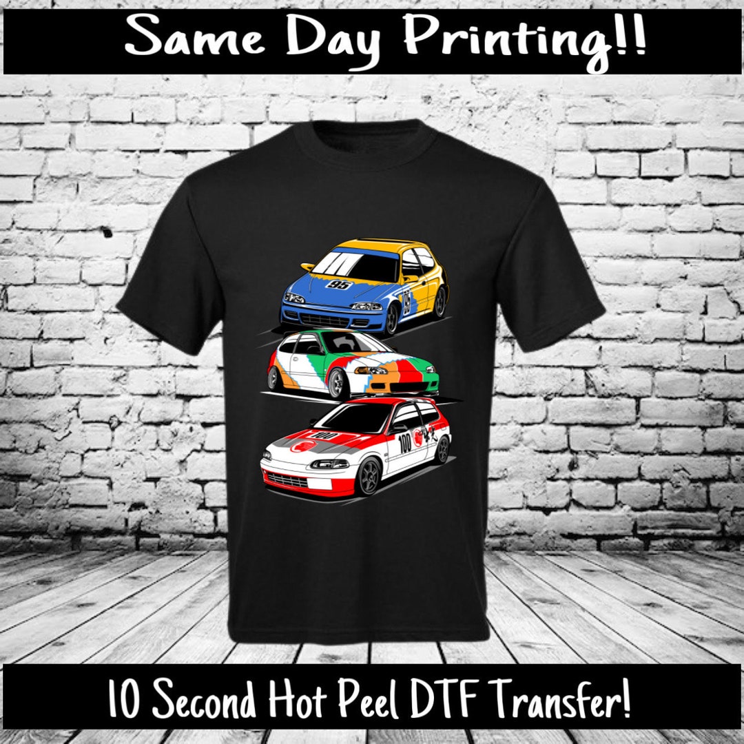 Jdm Car, Sports Car for Transfers, Turbo Car Ready-to-press Heat ...