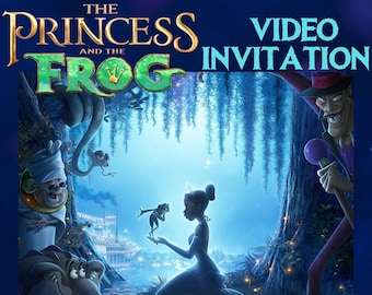 The Princess and the Frog Invite, Tiana Party invite, Tiana Invitation, Princess and the Frog Birthday Invite, Tiana Animated invitation