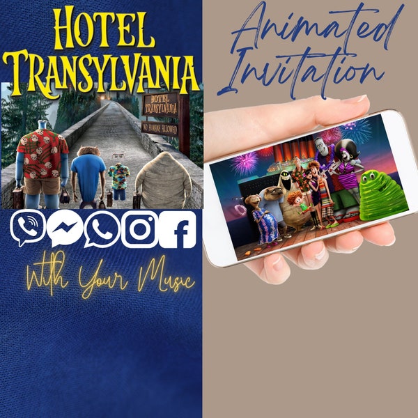 Hotel Transylvania Animated Video Invitation with Music, Hotel Transylvania Birthday Video Invitation, Hotel Transylvania Video Invitation