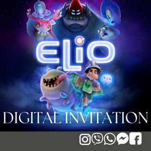 Elio Birthday Invitation, Elio Video Invitation, Elio theme, space theme, Elio Digital Invitation