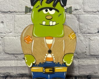 DIY Frankenstein Shelf Sitter | Unfinished MDF Wood Blank, Halloween Decor