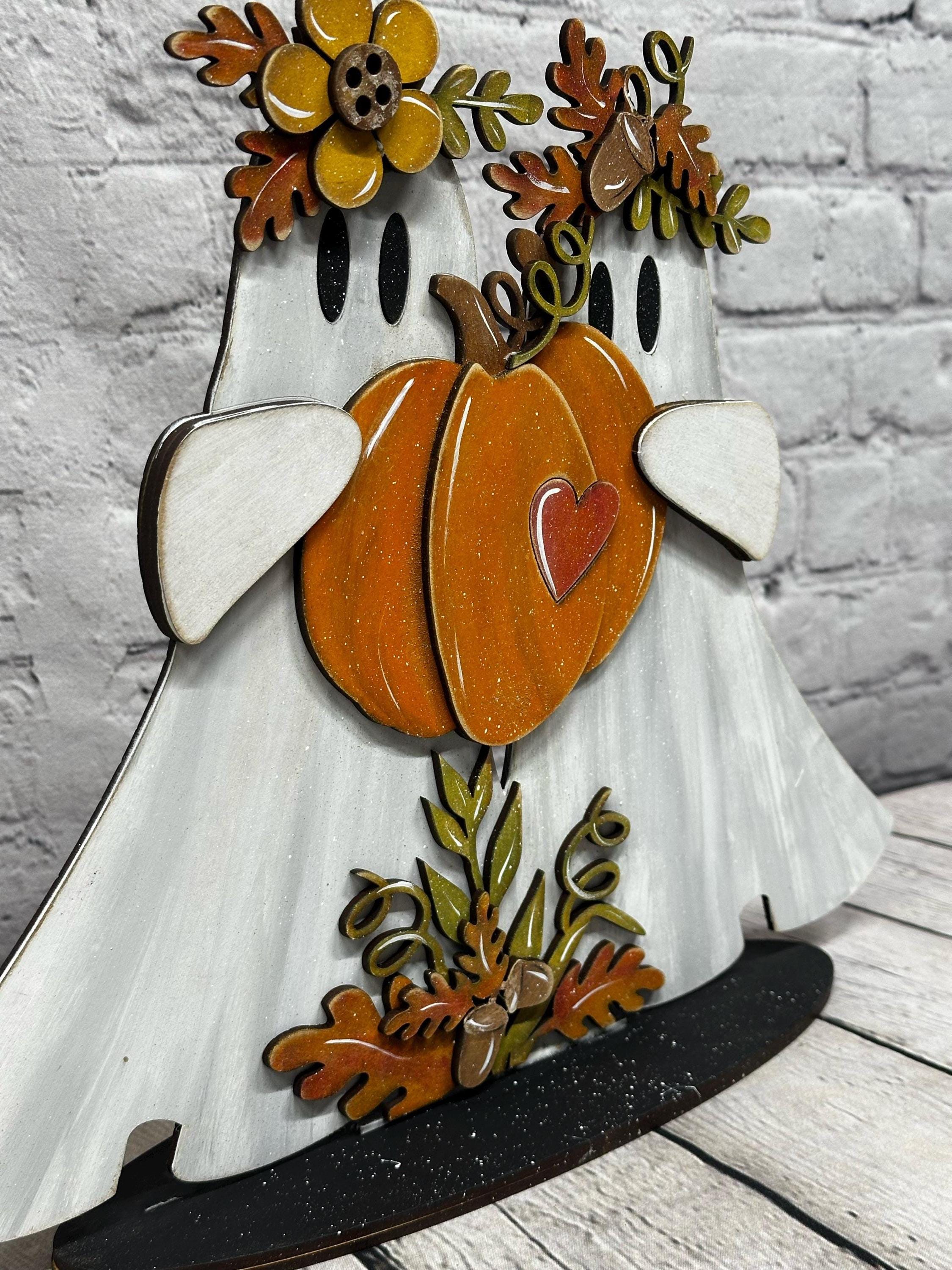 DIY Floral Ghost Kit | Unfinished Halloween Wood Decor - Etsy