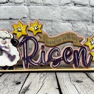 DIY "He Is Risen" Easter MDF Decor Kit