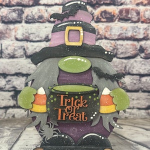 Halloween Witch Gnome | Unfinished Wood Blanks | DIY Wood Crafts | Home Decor | Halloween | Grapevine Cre8tions