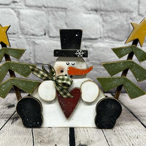 DIY Snowman Shelf Sitter | DIY Wood Crafts | Wood Blanks | Home Decor | Christmas Decor | Grapevine Cre8tions