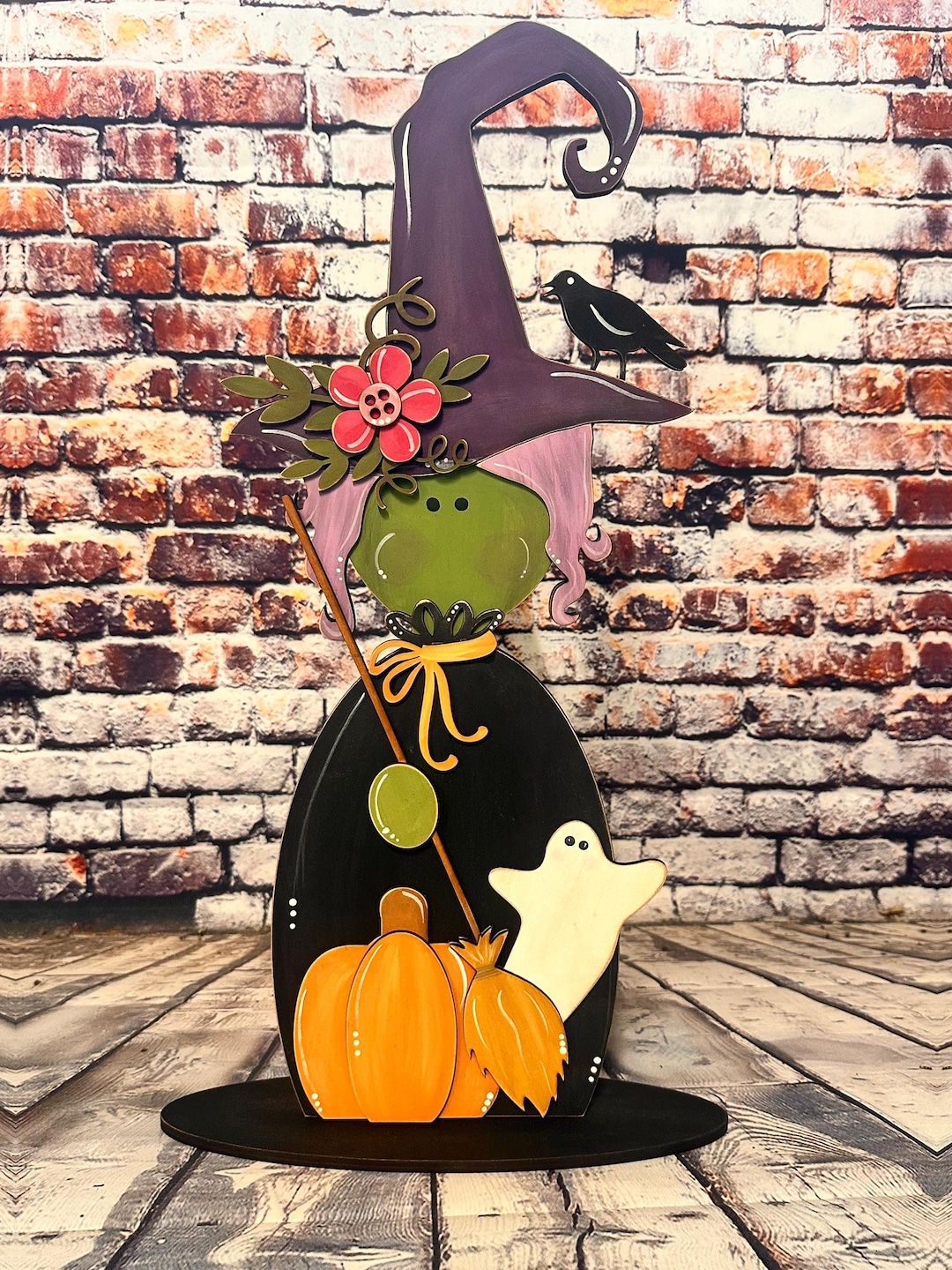 DIY Halloween Witch Shelf Sitter | Unfinished Wood Craft Blank - Etsy