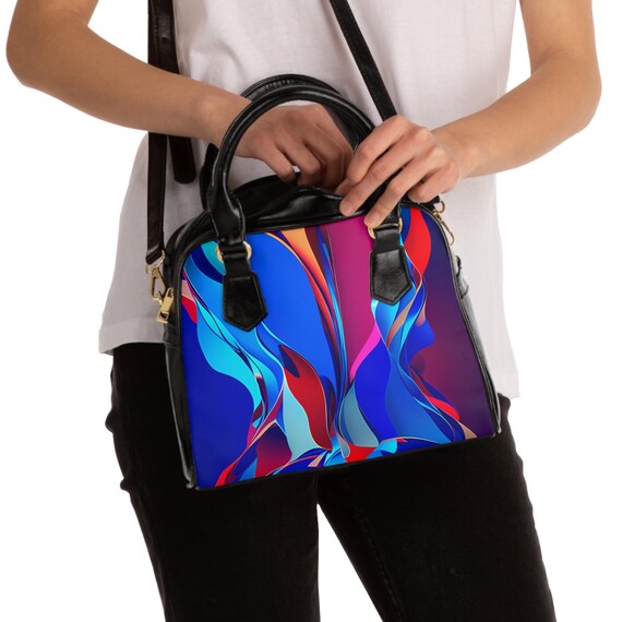 Women's Handbag - Abstract Art in Strong Colors for Everyday Use
