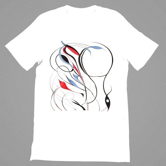K#181 - Unisex shirt with delicate line design – Stylish T-shirt for women & men | Modern streetwear look 2025