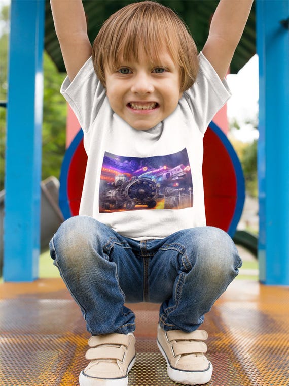 Futuristic kids' t-shirt with sci-fi spaceship - perfect for little space fans!