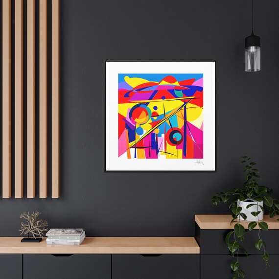 Abstract art on canvas – Colorful design for modern wall design