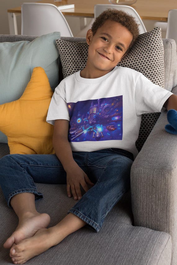 Children's T-shirt with a futuristic space motif – for little sci-fi adventurers!