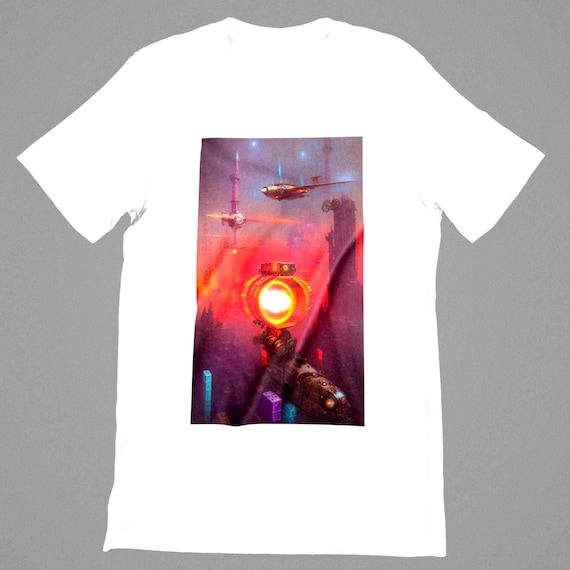 k#171 - Unisex Shirt Sci-Fi Style – Oversized T-shirt with futuristic print for women & men | Trendy Urban Fashion 2025