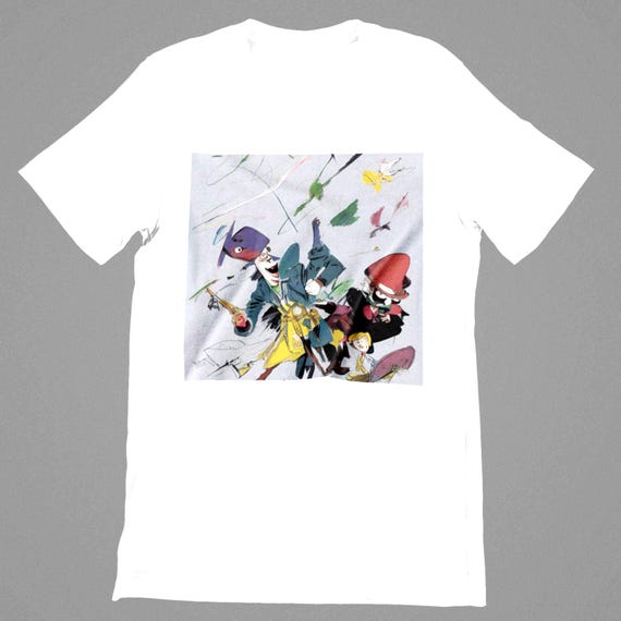 k#172 - Unisex shirt with comic-style print – Trendy oversized T-shirt for women and men | Colorful streetwear fashion statement 2025