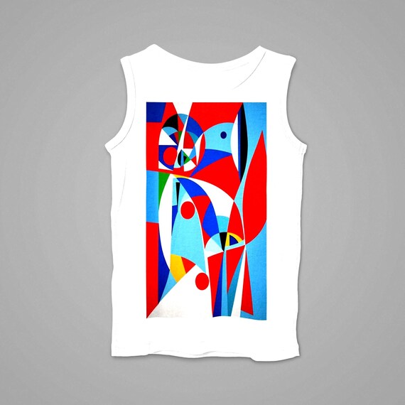 k#306 - Unisex tank top with color design – cool street style highlight