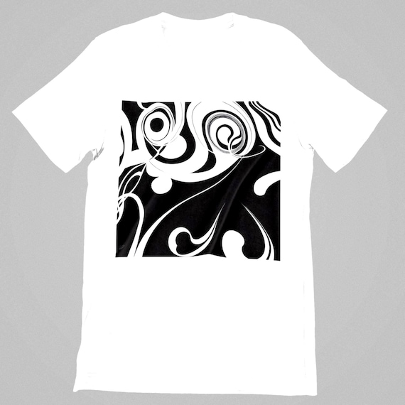 K#185 - Unisex T-Shirt Black and White – Urban Fashion Shirt with an edgy vibe