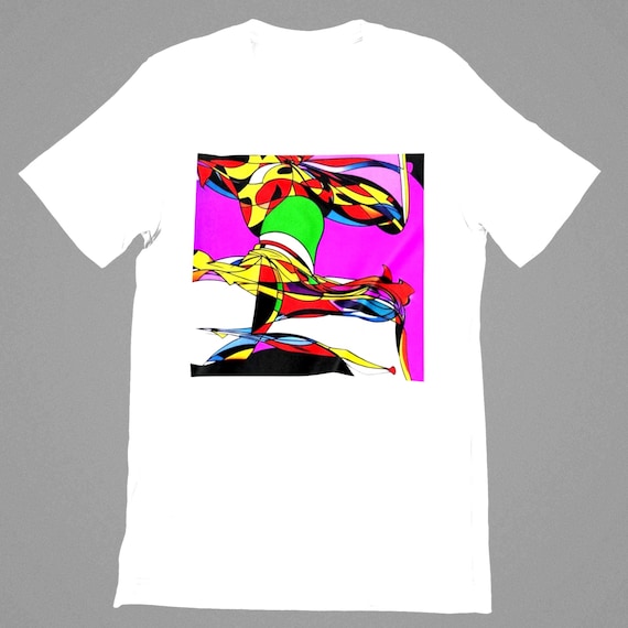 k#179 - Unisex shirt with colorful print – Trendy oversized T-shirt for women & men | Streetwear statement 2025