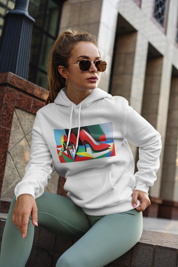 K#506 - Hoodie with High-Heels Design – Abstract Fashion Art for the Style-Conscious