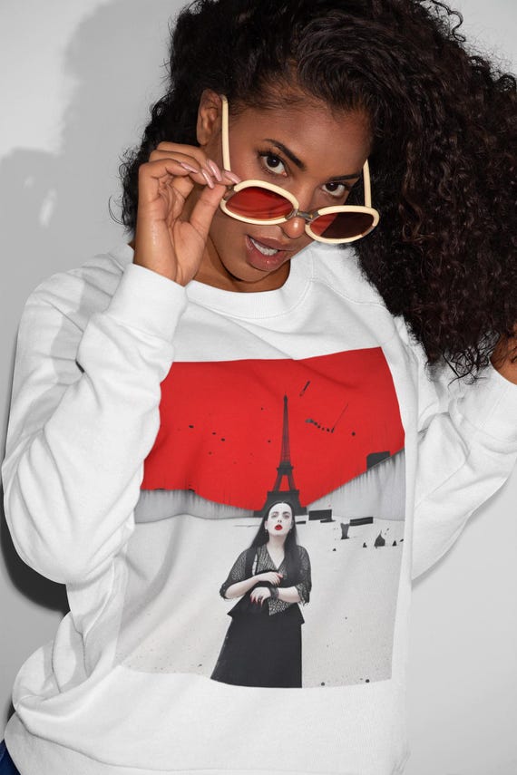 K#407 - Paris Style Sweatshirt – Eiffel Tower and elegance in an urban art look