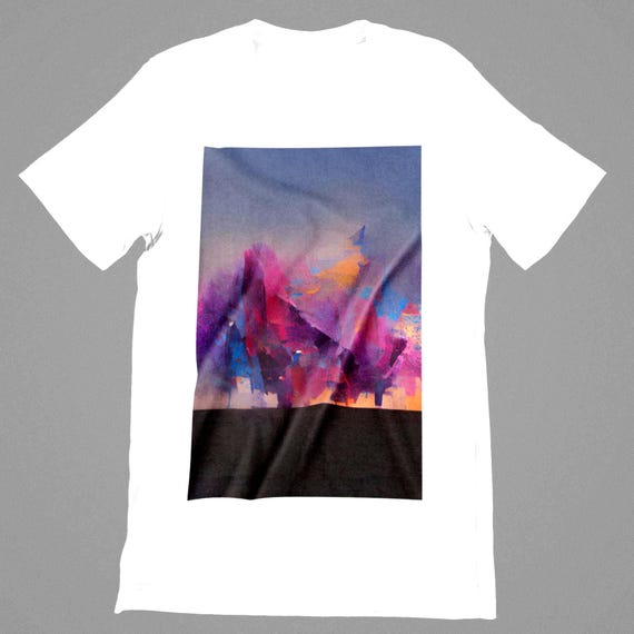 k#169 - Unisex T-Shirt with color gradient – Trendy shirt in modern boho style