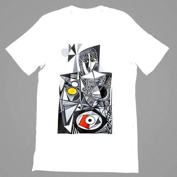 K#125 - Abstract Art T-Shirt | Geometric Line Art | Unisex Design Shirt