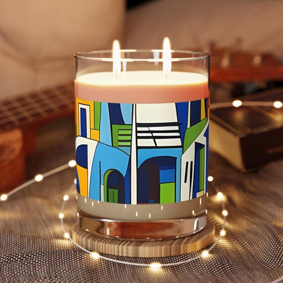 Scented candle with modern design – artistic elegance for your home
