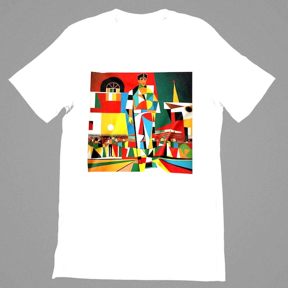 K#131 - Art T-Shirt with Geometric Design | Colorful Graphic Shirt for Women & Men | Streetwear Fashion